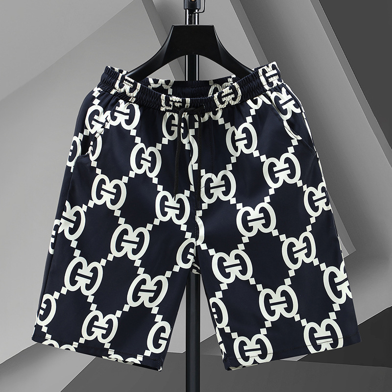 Men's Quick-Dry Running Shorts 5 Inch Breathable Polyester Drawstring Waist Casual Athletic Shorts Summer Beach Gym Essential_voghion.com
