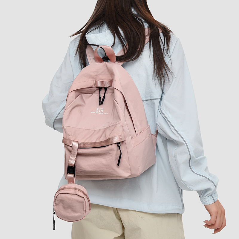 2025 nuevo cross-border simple coreano color sólido mochila de gran capacidad mochila de viaje mochila de hombro