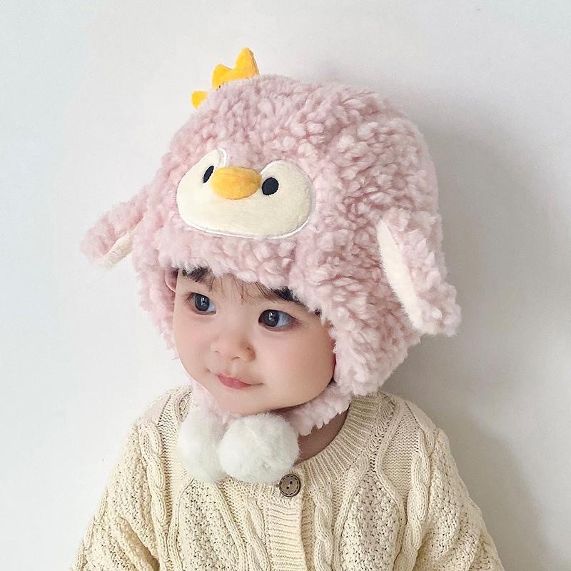 Sombreros de invierno para bebés, gorras de protección de orejas, gorras de peluche para bebés, niñas y niñas, otoño y invierno, gorras de rayos