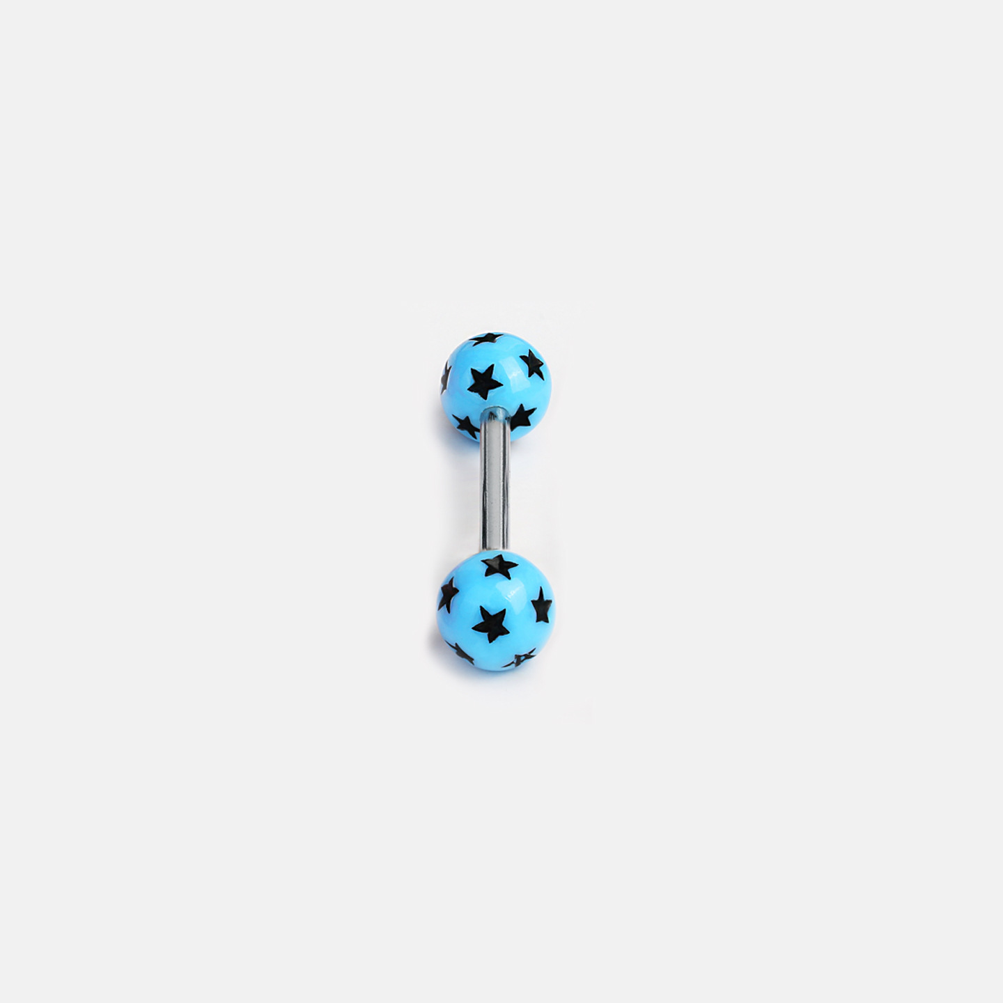 Double-Headed Round Ball Five-Pointed Star Tongue Barbell, 10 Colors Acrylic, European & American Trendy Body Piercing Jewelry, Wholesale detail image 15