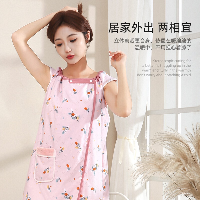 Muirin Bathrobe Coral Velvet Bath Skirt Thin Soft Absorbent Bath Towel Adult Wrap Towel Can Be Worn as a Nightgown for Women Summer High-End Style Muirin Bathrobe Coral Velvet Bath Skirt Thin Soft Absorbent Bath Towel Adult Wrap Towel Can Be Worn as a Nightgown for Women Summer High-End Style