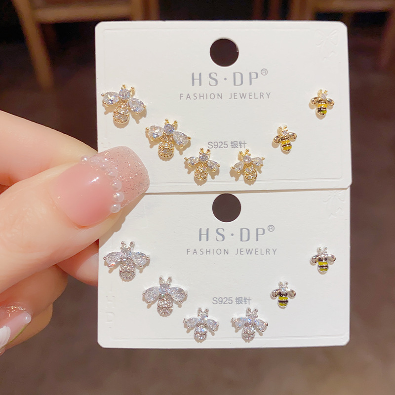 10g Weight 1 Set Simple Style Commute Copper 14K Gold Plated Ear Studs