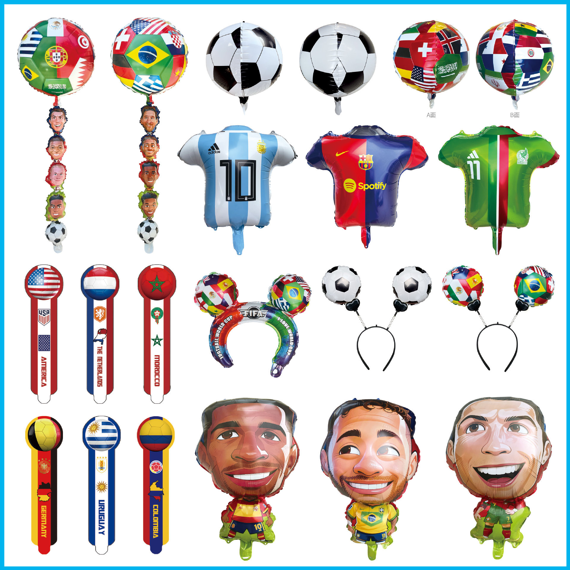 Nuevo transfronterizo 2026 Copa del Mundo globo de fútbol decoración de modelado camiseta globo suministros de fiesta de la Copa de Europa