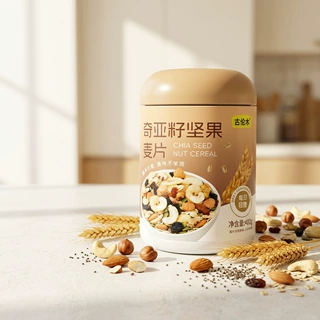 批发奇亚籽坚果麦片早餐即食麦片免煮水果燕麦片冲泡现货代发