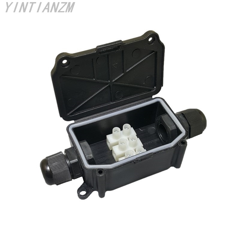 IP66两通接线盒一进一出户外灯具电缆接线盒两极电缆接线盒