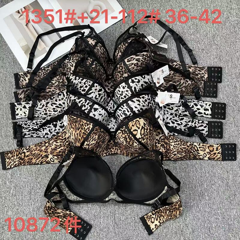 Leopard Print Design Playful Camisole-Style Bra, Thin String Triangle-Shaped Padded Micro Bikini Bottoms
