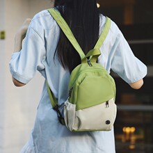 跨境新款多功能胸包学生双肩包轻便撞色大容量双肩背包斜挎小背包