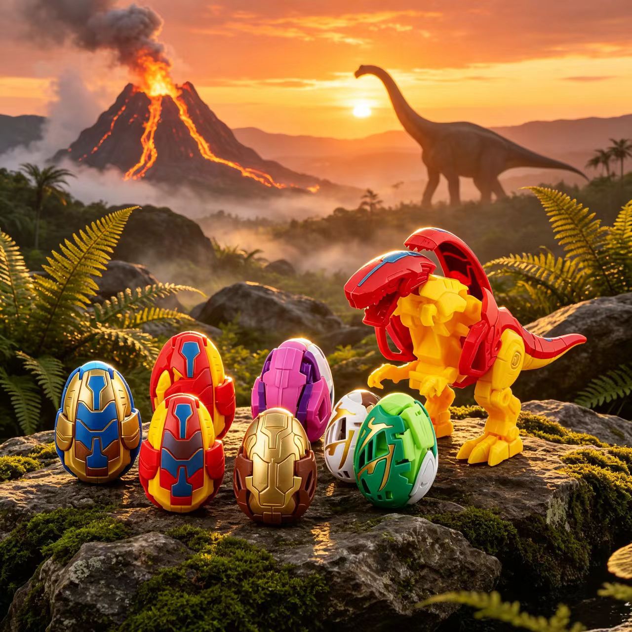 Transforming dinosaur egg simulation Jurassic dinosaur Tyrannosaurus rex blind box gift for children street stall promotion ring toss toy