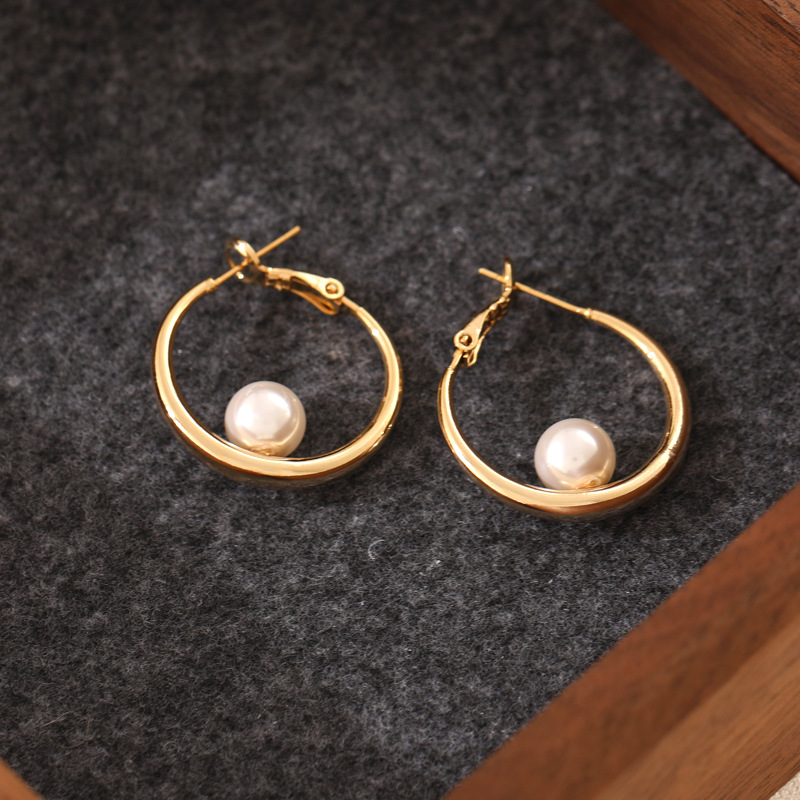 Pearl Minimalist Ear Clips For Women Personalized Light Luxury_voghion.com