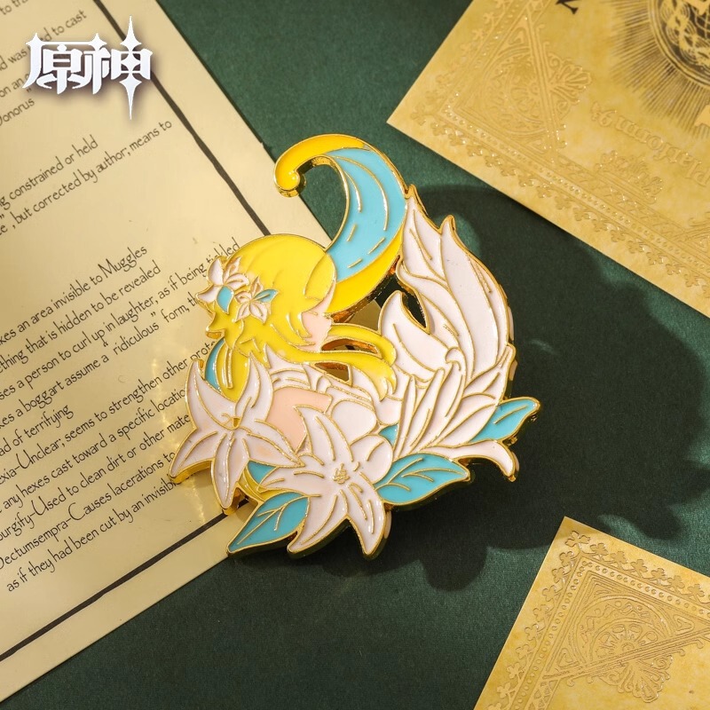 特別クリアランスクロスボーダーメタル原神ブローチアニメーション周辺二次元漫画かわいいバッジアクセサリーピン|undefined