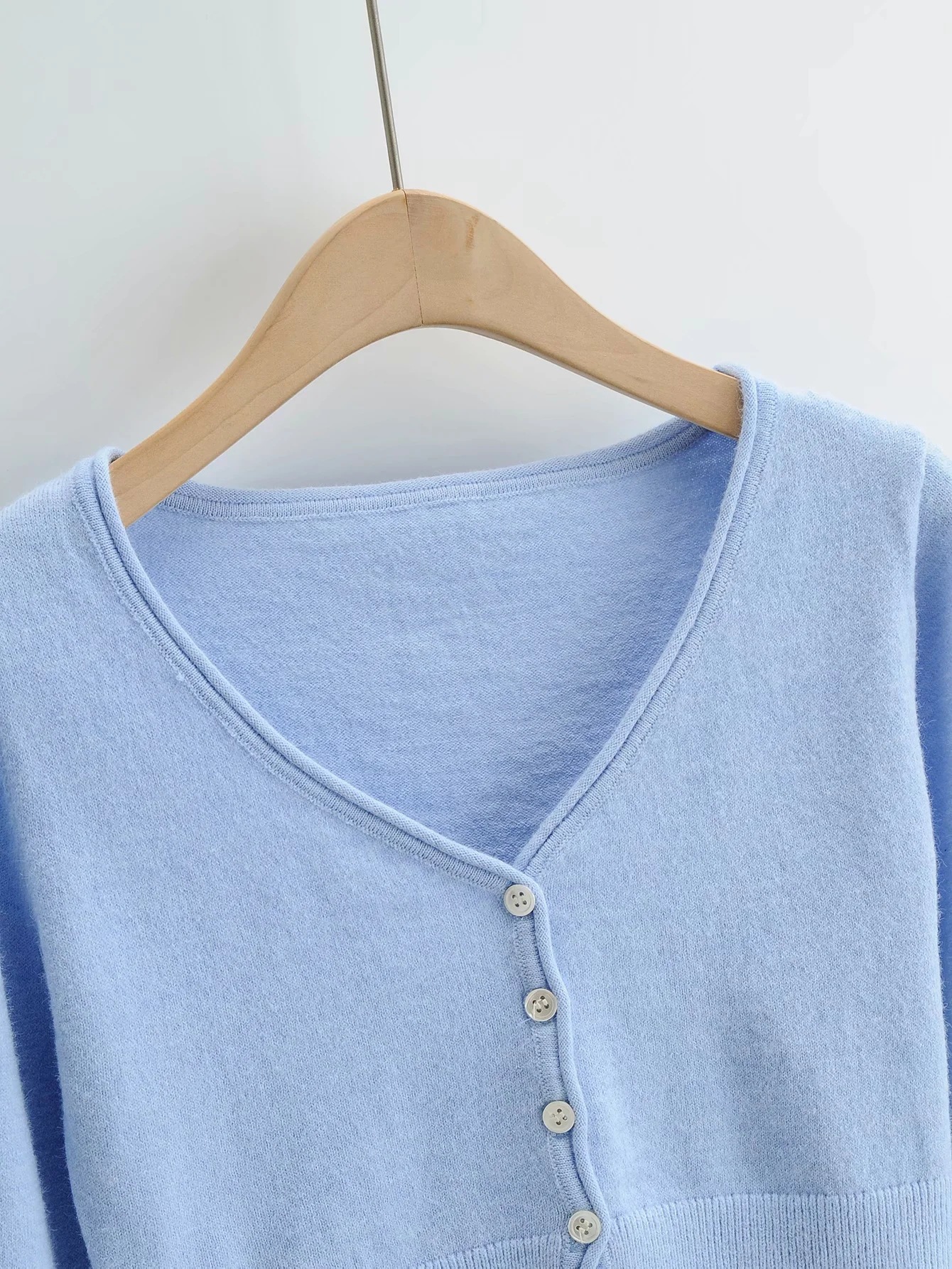 Solid color knitted cardigan NSAC24906