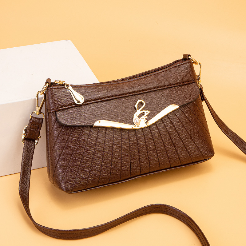 Bolsa de Madre de mediana edad bolsa de mensajero 2022 nueva bolsa de teléfono móvil versátil anciano compras hombro de cuero suave bolsa pequeña