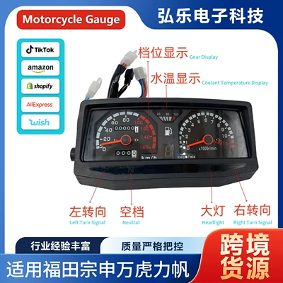 Motorcycle Instrument Panel Suitable for Foton, Zongshen, Wanhua, Lifan Motorcycles 125 Instrument Assembly Odometer