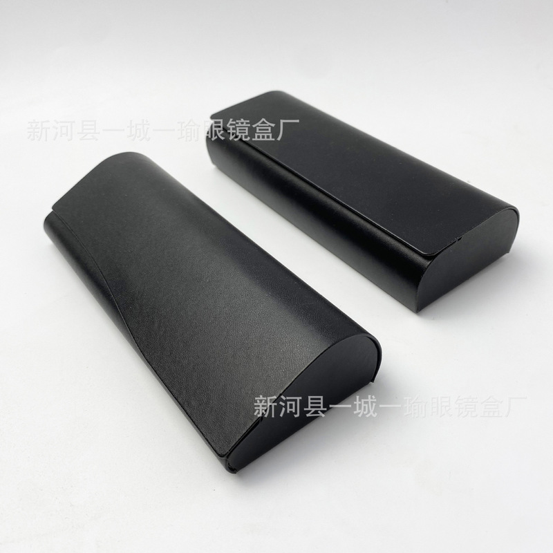 High-End Black Leather Glasses Case, Various Universal Anti-Pressure Sunglasses Storage Boxes, Myopia Glasses Cases