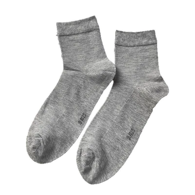 Hua Bang [100% cotton men’s socks for spring and summer thin cotton men’s business casual socks simple mid-calf breathable]