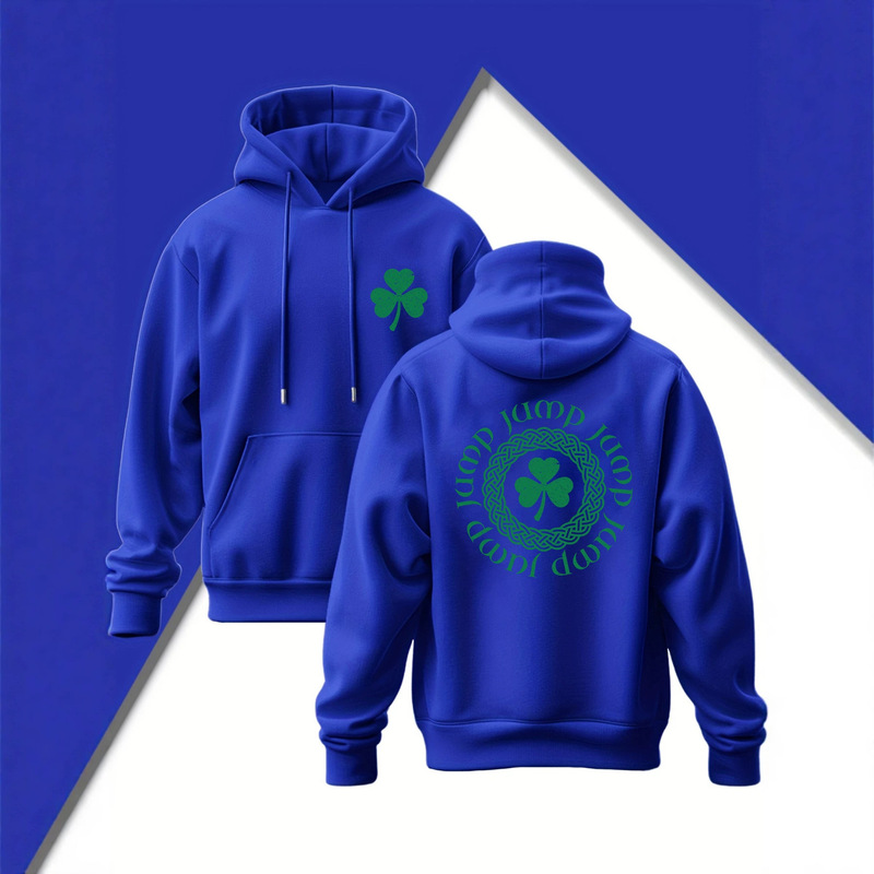 Vintage clover print on the front and back, heavy weight and loose fit, niche hoodie for couples and students. Vintage clover print on the front and back, heavy weight and loose fit, niche hoodie for couples and students.