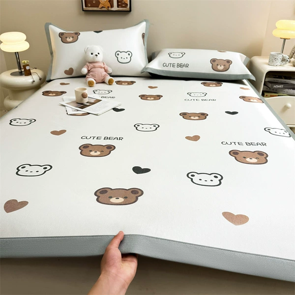 Strap style - polka dot bear [cools at the touch, moisture-absorbent and breathable] + same style pillowcase