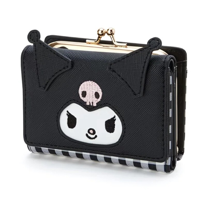 Cute Kuromi Wallet Leather Clip Clasp Short Cartoon Student Japanese Style Pu Folding Wallet Cute Kuromi Wallet Leather Clip Clasp Short Cartoon Student Japanese Style Pu Folding Wallet