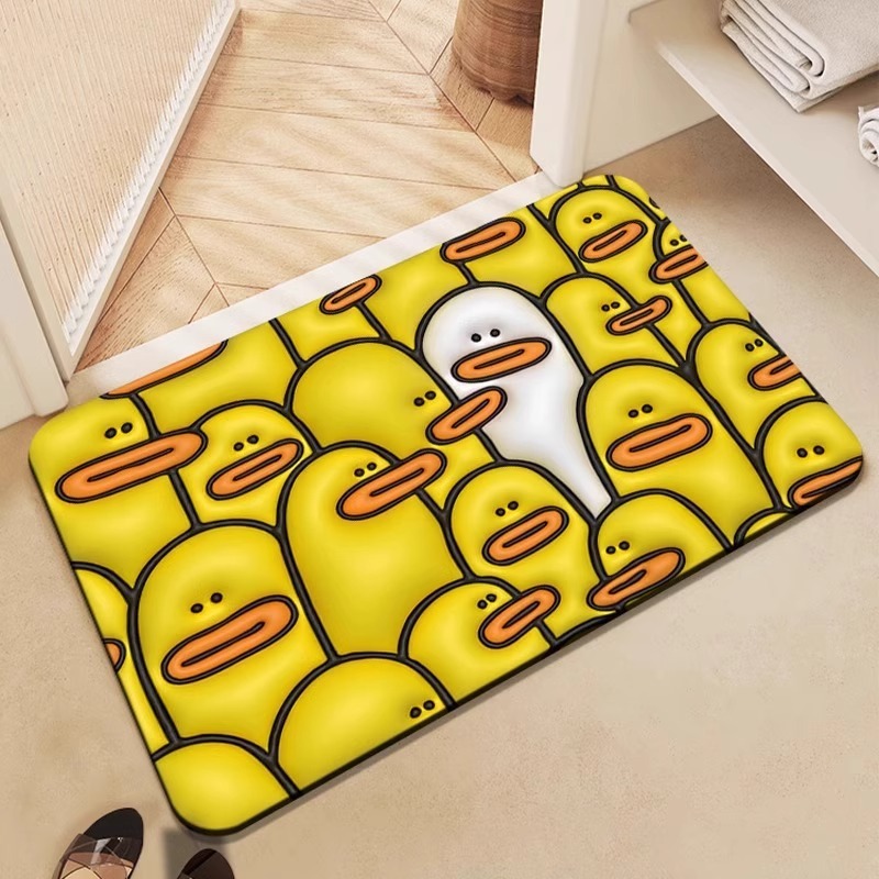 卡通浴室地垫吸水防滑卫生间软硅藻泥地垫厕所门口速干垫子批发|undefined