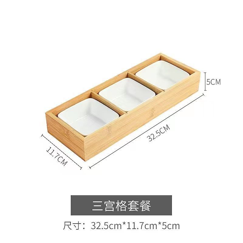 竹木零食小吃干果坚果围炉果盘盘煮茶火锅店分格餐盘盒九宫格托盘|undefined