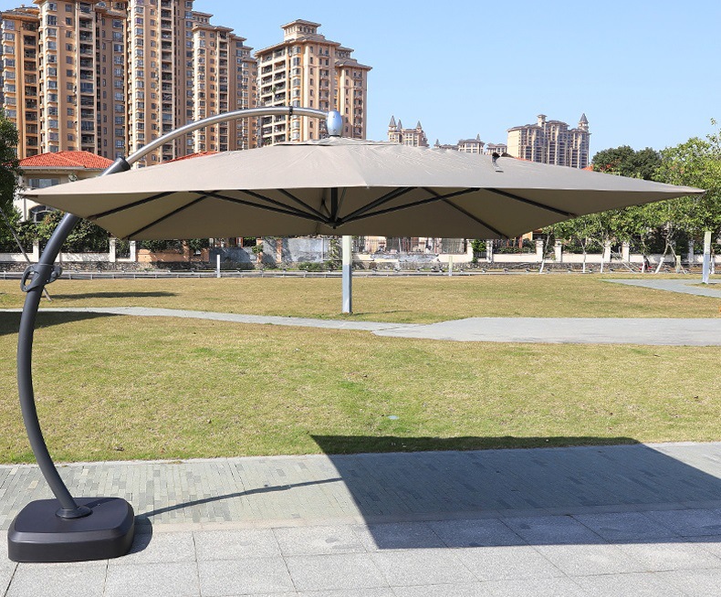 Sombrilla al aire libre gran villa comercial paraguas romano parque de atracciones de estilo europeo gran barra curva patio sombrilla 3,5 m image 2