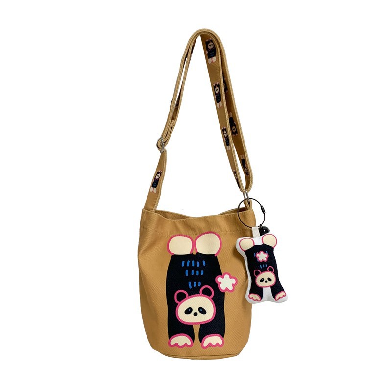 Caricatura encantadora bolsa de hombro de dos lados para niños y niñas, bolsas de cubo de agua para bebés, bolsas de cambio para niños de comercio exterior
