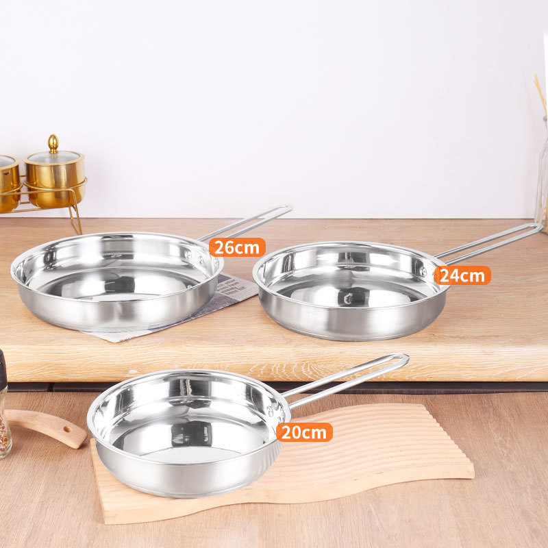 Amazon premium stainless steel cookware set, three-piece set of frying pans and skillets, dishwasher safe Amazon premium stainless steel cookware set, three-piece set of frying pans and skillets, dishwasher safe