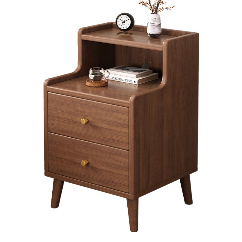 Nueva mesita de noche de estilo chino, moderna y sencilla, multifuncional, pequeña y ultraestrecha, mesita de noche de madera maciza para dormitorio, armario de almacenamiento para mesita de noche
