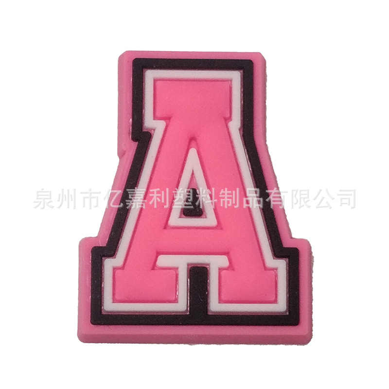 Rosa carta serie agujero zapatos Accesorios agujero zapatos DIY zapatos desmontables flor zapato hebilla al por mayor