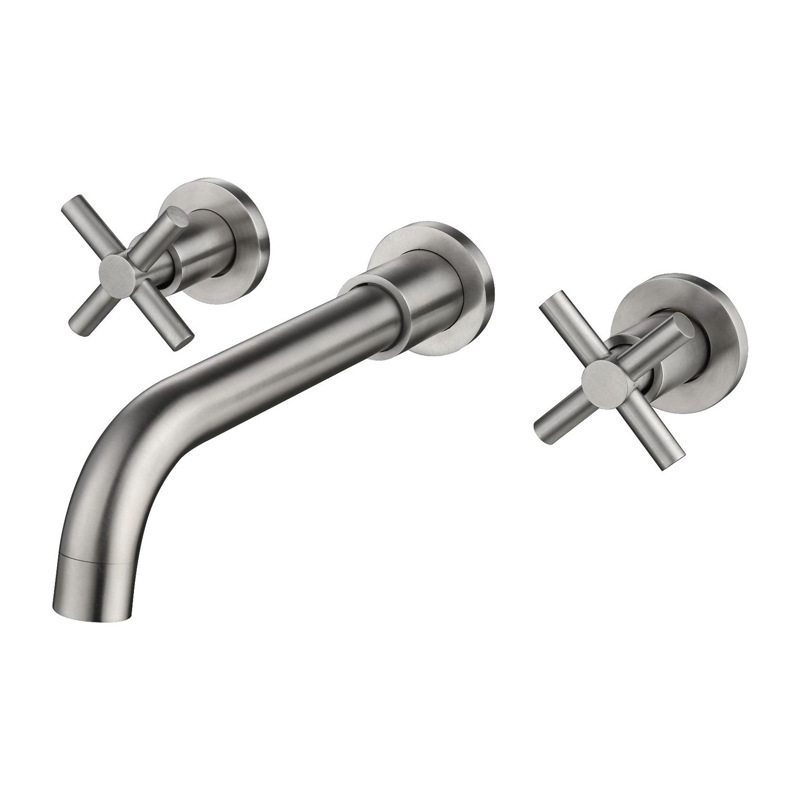 Pistola de lavabo oculta de doble apertura gris