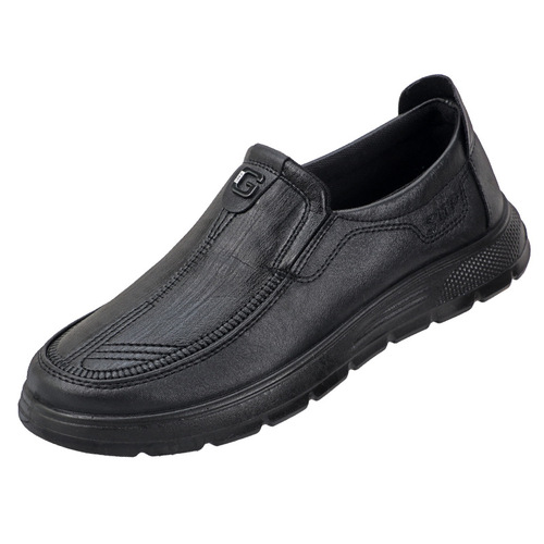 Factory wholesale 2024 new men's business casual leather shoes, middle-aged and elderly dad shoes, soft soles and soft surface work shoes