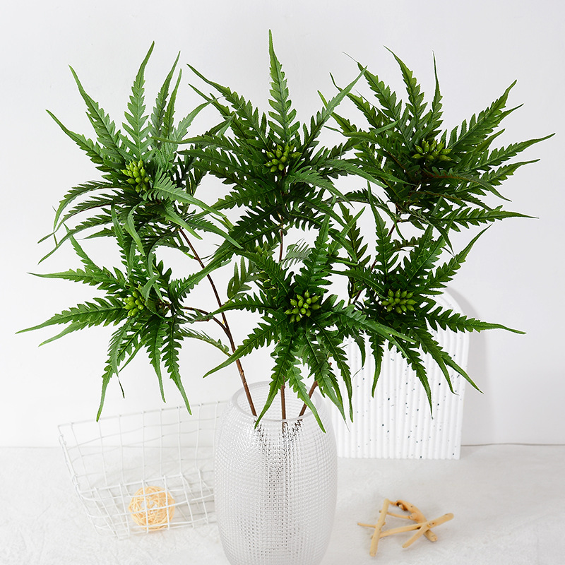 仿真植物單支金毛狗脊葉蕨草金狗脊葉子客廳擺件綠植造景插花配材
