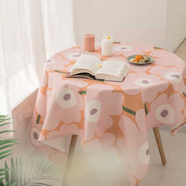 ID3L芬兰设计师款桌布布艺棉麻桌布植物餐桌布圆桌桌布长方形防水