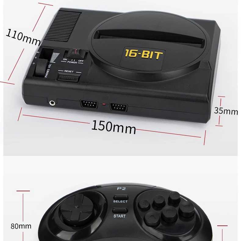 Новая модель с встроенными 20 играми, 16-бит MD, первая генерация Sega, HD высокое разрешение, домашняя картриджная игровая консоль, в наличии
