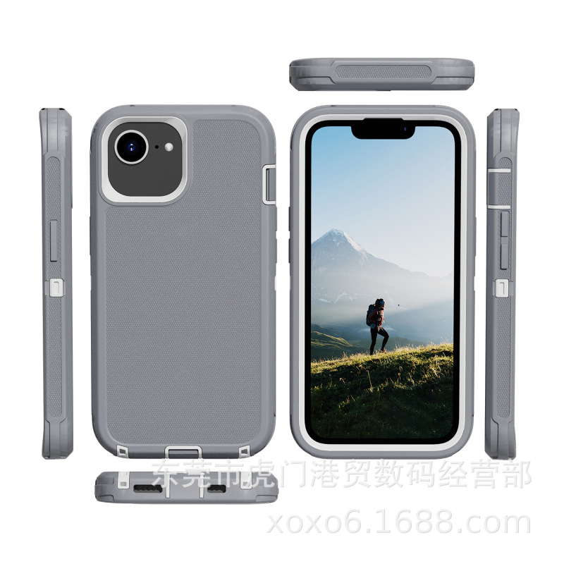 IPhone16 SE三防携帯ケースアップル16e Defender防御者ロボット携帯ケースを適用|undefined