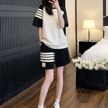网红穿搭小个子宽松显瘦遮肉休闲时尚运动短袖短裤两件套装女夏装