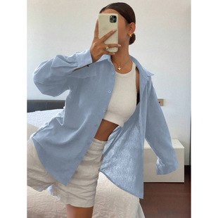 T 35635 Imitation Ramie Sun Shirts ���r�錒�ɷ����r��