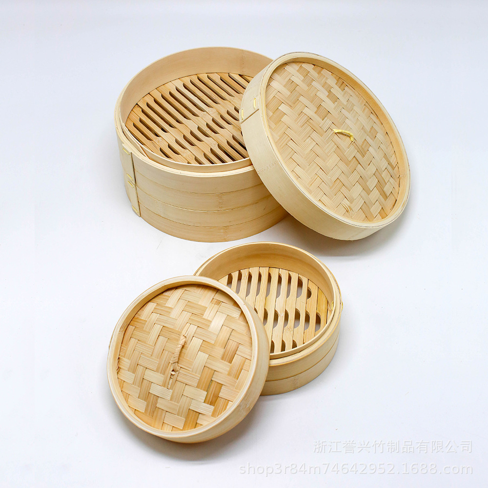 加深竹蒸笼小蒸笼竹制品家用商用小笼屉蒸屉家庭装蒸格笼格小笼包-阿里巴巴