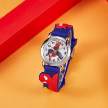 外贸儿童手表男孩男童夜光蜘蛛侠石英表 防水小学生硅胶卡通手表