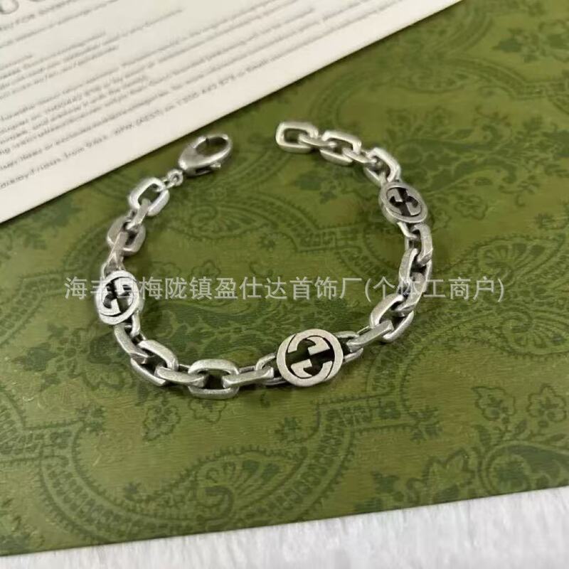 High-End Version of Gucci Letter Interlocking Double g Platinum Bracelet for Women, Versatile Design Bracelet for Women, Wholesale and Dropshipping High-End Version of Gucci Letter Interlocking Double g Platinum Bracelet for Women, Versatile Design Bracelet for Women, Wholesale and Dropshipping