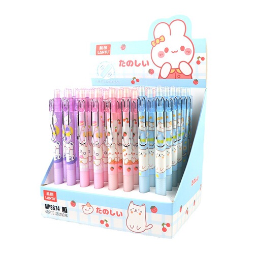 Blue Graphic Stationery Cute Cartoon Series Mechanical Pencil 0.5 0.7 Continuous Lead Student Anti- Fatigue Activity Pencil