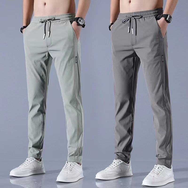 Silk autumn thin breathable sports trousers