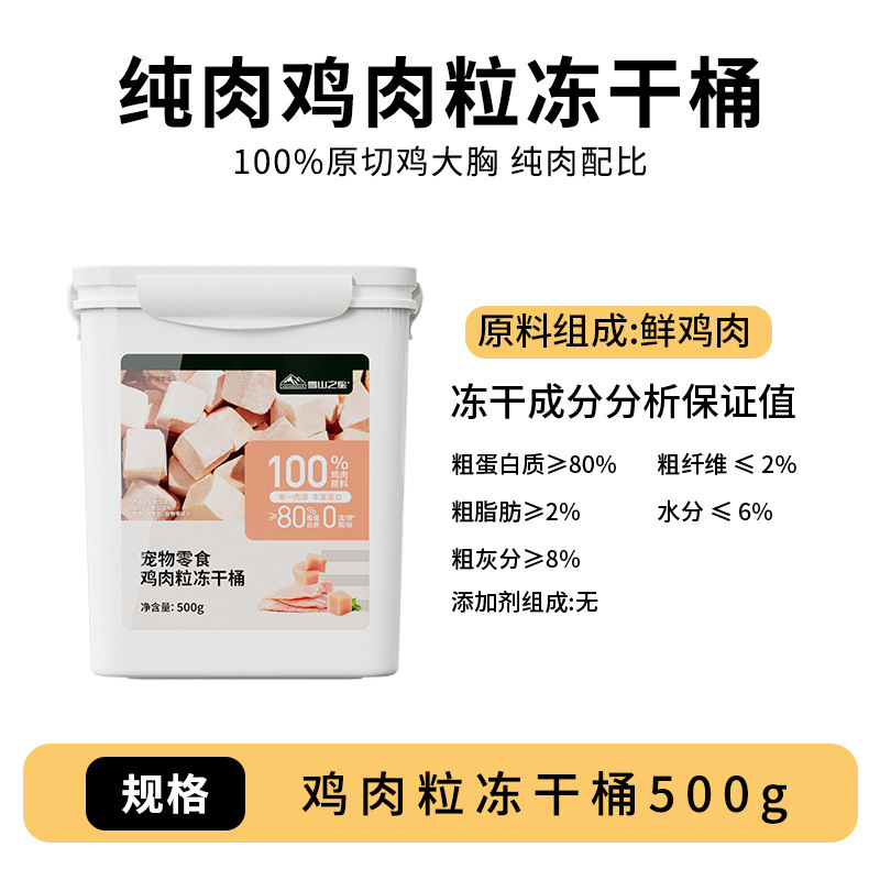 猫の冷凍乾燥鶏の肉の粒鶏の胸肉のうずらの肉の条猫の間食の犬の牛のアヒルの肉の乾燥したあごの猫の冷凍乾燥の鶏肉の粉砕|undefined