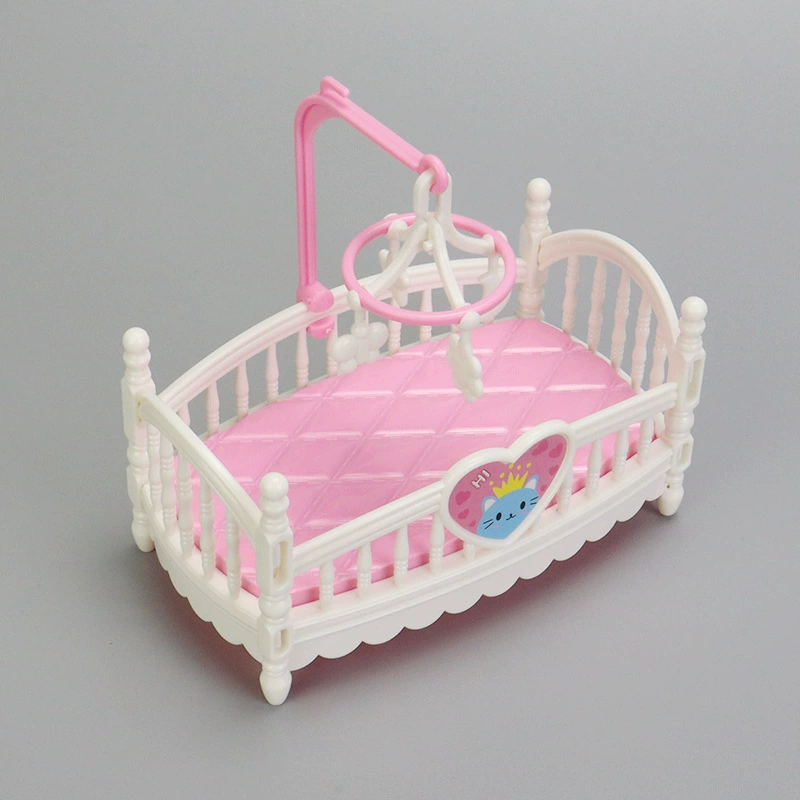 Doll house, small crib, family cartoon furniture for bedroom