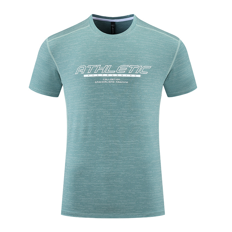 Deportes camiseta de los hombres de secado rápido manga corta de seda de hielo de verano delgada superior suelta ropa de entrenamiento de fitness correr transpirable manga corta