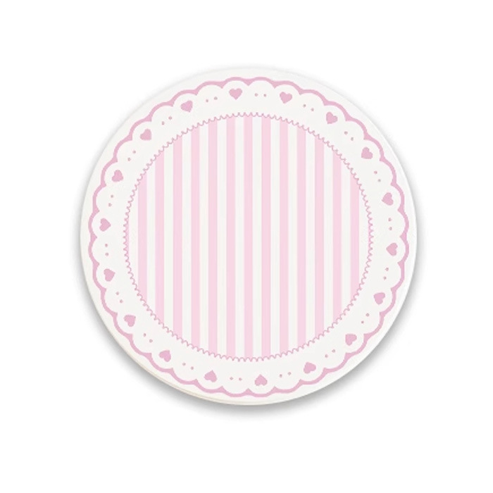 Ins韓風円形格子硬珪藻泥コーヒー茶水カップマット断熱マットオフィス滑り止め吸水マット|undefined