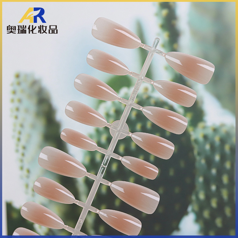 Prefabricated A semi-finished product source factory Hua Fei touch face pure desire wind wear A simple nude white nail patch