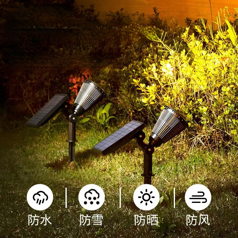 Cross-border solar lights floodlight spotlight outdoor waterproof tree lighting garden courtyard solar lights lawn lights