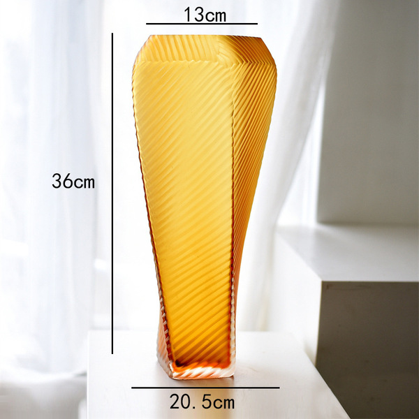 Modern classic sophisticated amber glass elite pyramid
