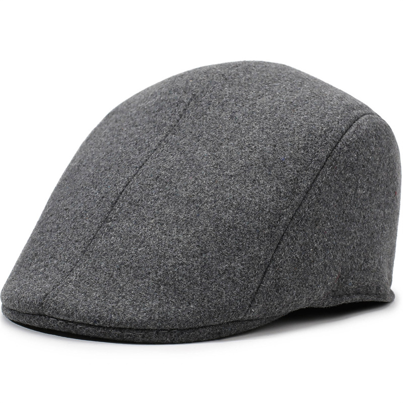 Otoño y invierno gorra de lengua de pato gran placas de la boina de la cabeza gorra de hombre de mediana edad gorra abuelo gorra de invierno